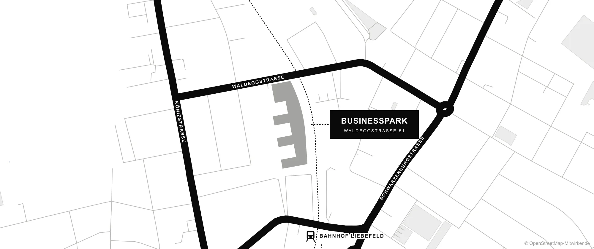 Kartenausschnitt: Waldeggstrasse 51, 3097 Liebefeld